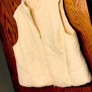 Women's Cream Quilted Vest